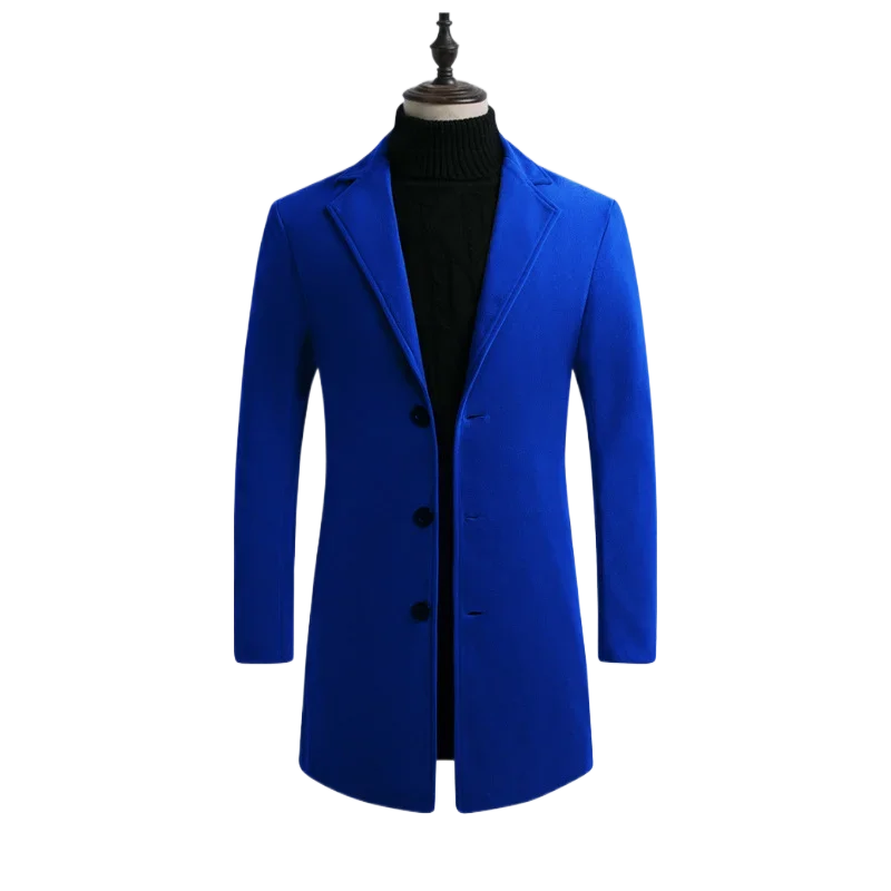 

2023 Spring and Autumn Mid length Windbreaker Men's Korean Version Slim Fit Woolen Coat Men's Large Slim Fit Casual Coat Men's
