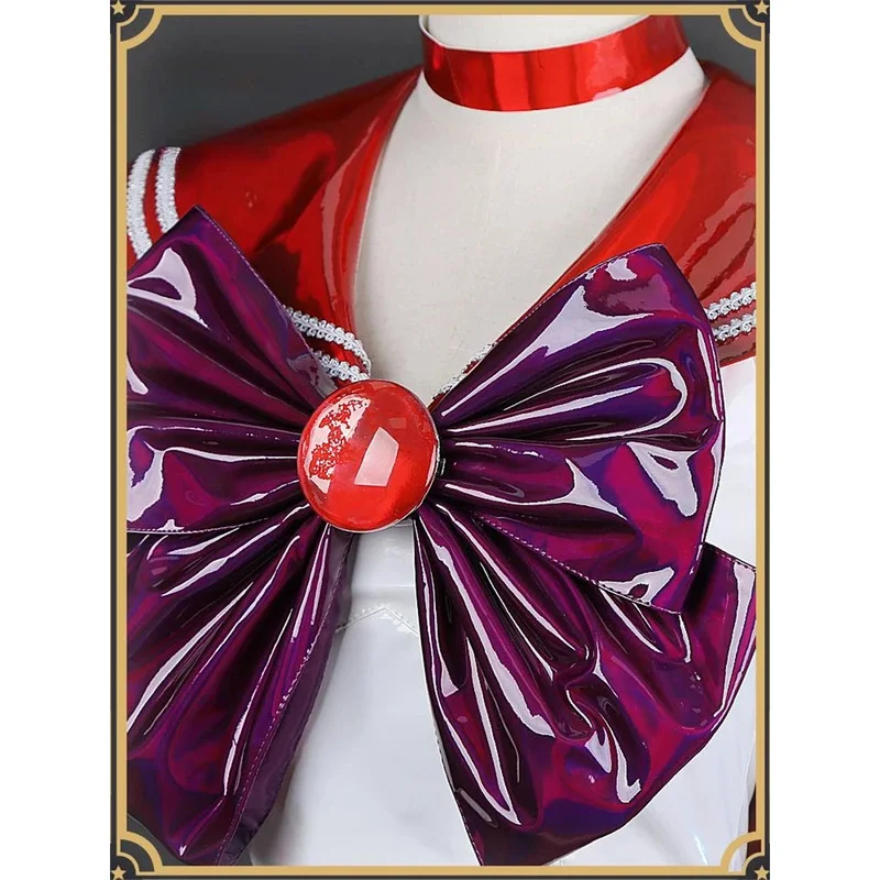 AGCOS Sailor Moon Hino Rei 30th Anniversary Cosplay Costume Sailor Mars Combats Dress Anime Roleplay Sexy Uniforms