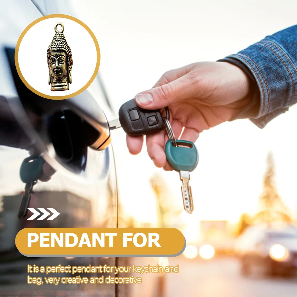 

Медный кулон Будды, пропительный брелок, кулон с красивыми деталями, стильный подвесной декор для ключей от машины, подарок для друзей