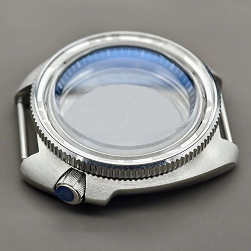 44mm 6105 Turtle Watch Case Sapphire Glass Fits NH35 NH36 4R 7S26 Movement Transparent Back Cover Men's Dive Watch Parts Refit