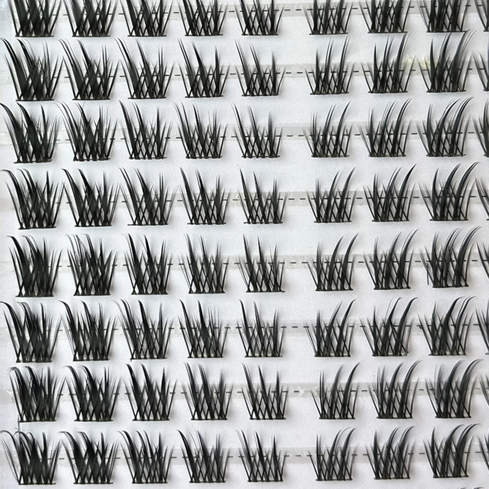 الثعلب العين الرموش الصناعية المجنح مسبقًا حجم المشجعين المانجا رمش مختلط طول 10-14 مللي متر رموش طبيعية سوداء اكسسوارات ماكياج #3