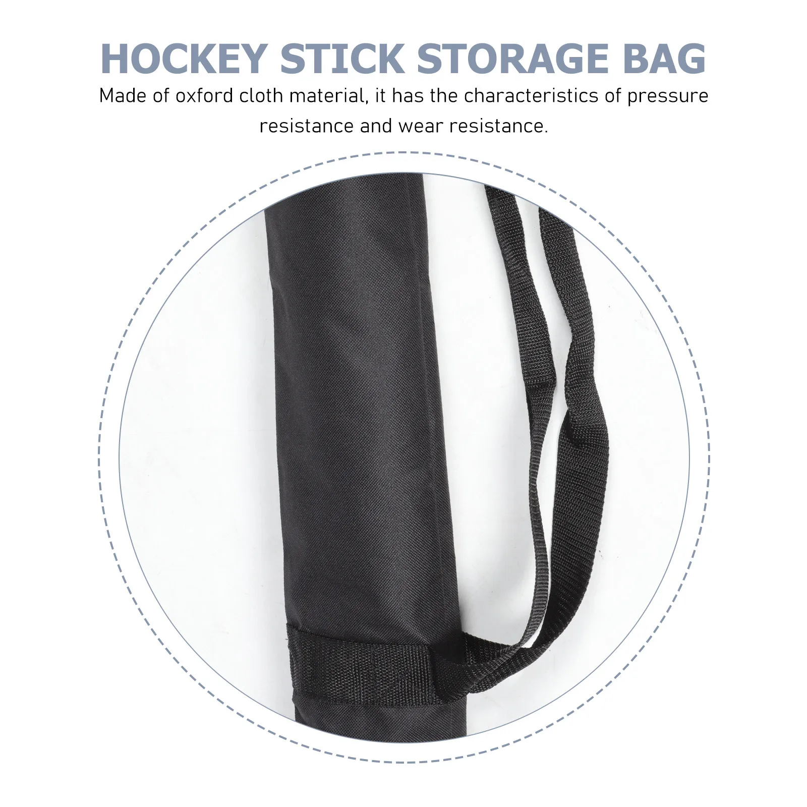 Hockey Stick Bag Portable Oxford Cloth Wear Resistant Storage Pouch Convenient Ice Hockey Supply Protective Carrying Case