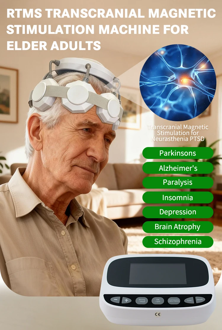 Neues Professionelles Transkranielle Magnetstimulation (rTMS) Gerät, Kopfband-Therapiegerät für Parkinson- und Demenzbehandlung – Detail 1