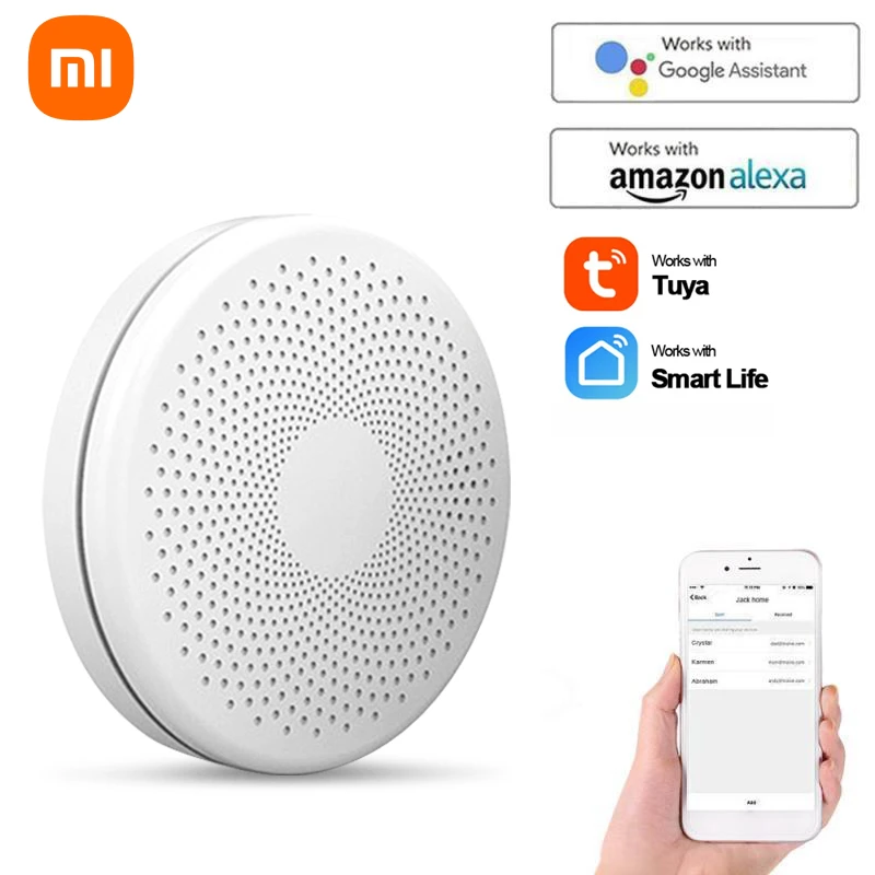 Tuya Slimme Wifi Rook Koolmonoxide Composiet Huis Brandmelder Rookmelder Sensor Tuya Rookmelder Brandalarm Brandbeveiliging