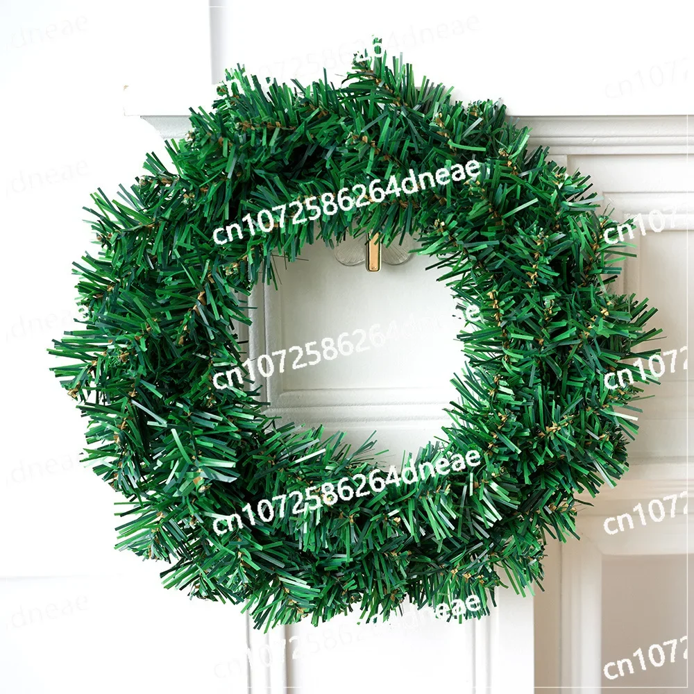 Christmas Wreath 30/40/50/60CM Christmas Rattan DIY Christmas Decoration PVC Green Wreath