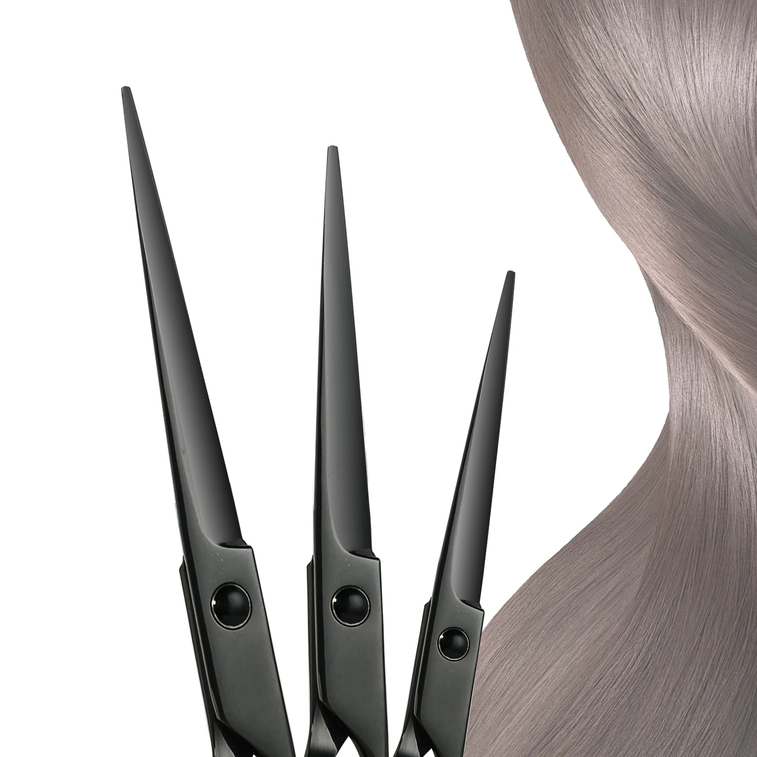Professionelle Haarschere |   Geeignet für den privaten Trocken- und Nassgebrauch, strukturierte Unisex-Schere aus Edelstahl mit ergonomischen Griffen