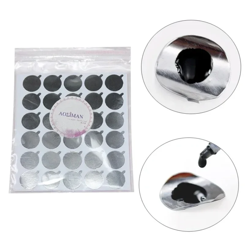 300pcs Eyelash Glue Holder Foil Pallet Glue Paper Patches Sticker For Eyelash Extension Disposable Glue Paper Pad Eye Sticker