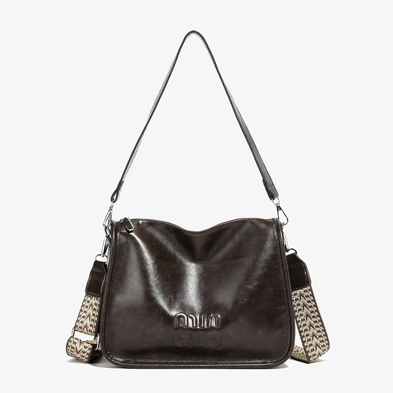 

Просторная женская сумка через плечо 2025 года, винтажная дорожная сумка со съемным ремешком, текстурированная премиум-класса сумка через плечо для универсальных нарядов