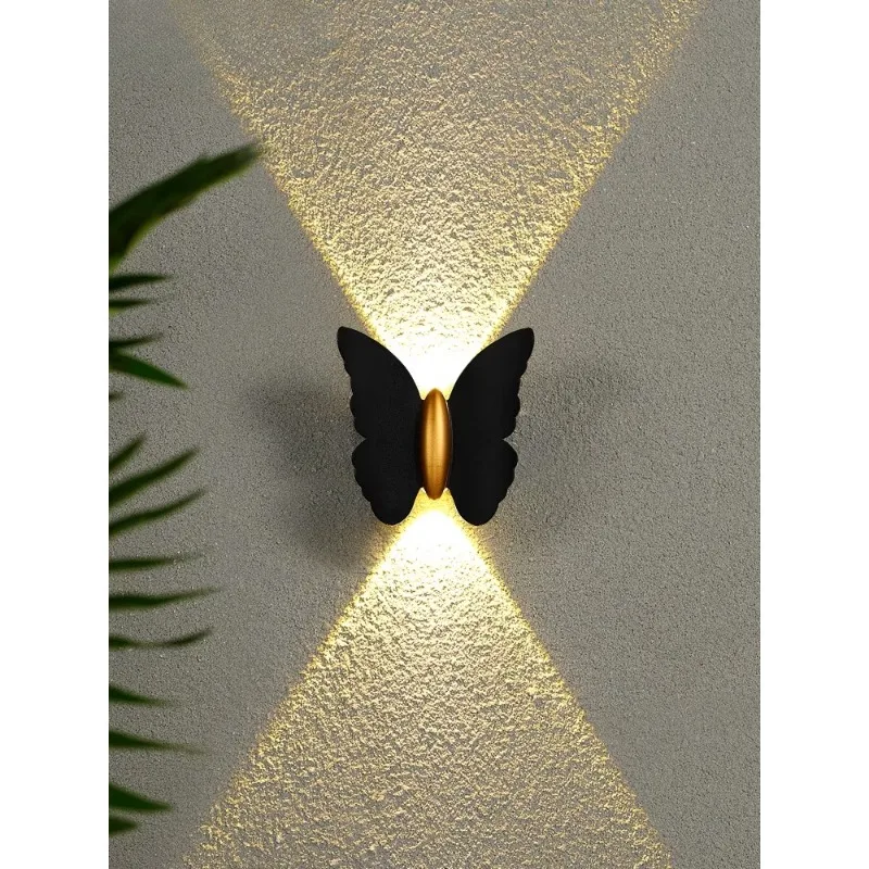 

Outdoor wall lamp waterproof garden lamp villa garden balcony ambient staircase outdoor wall butterfly modeling