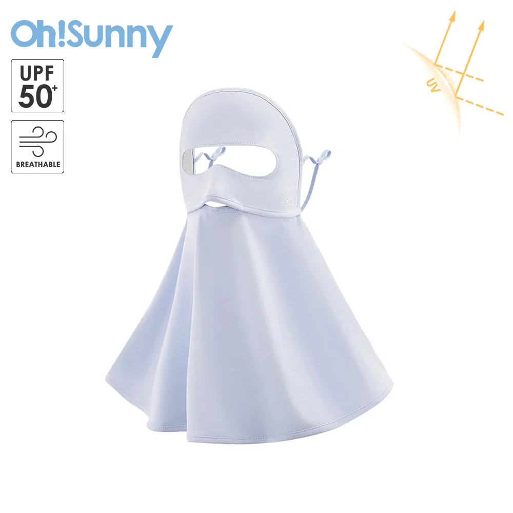 

OhSunny Sun Protection Veil Facemask Anti-UV UPF50+ Golf Neck Shoulder Scarf Women Breathable Summer Facial Cover