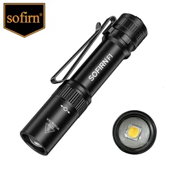 Neue Ankunft Sofirn F1 Mini Taschenlampe 800lm 14500 AA Zoombare LED Taschenlampe USB C Wiederaufladbare 519A Lampe Taschenlampe mit Schwanz Schalter