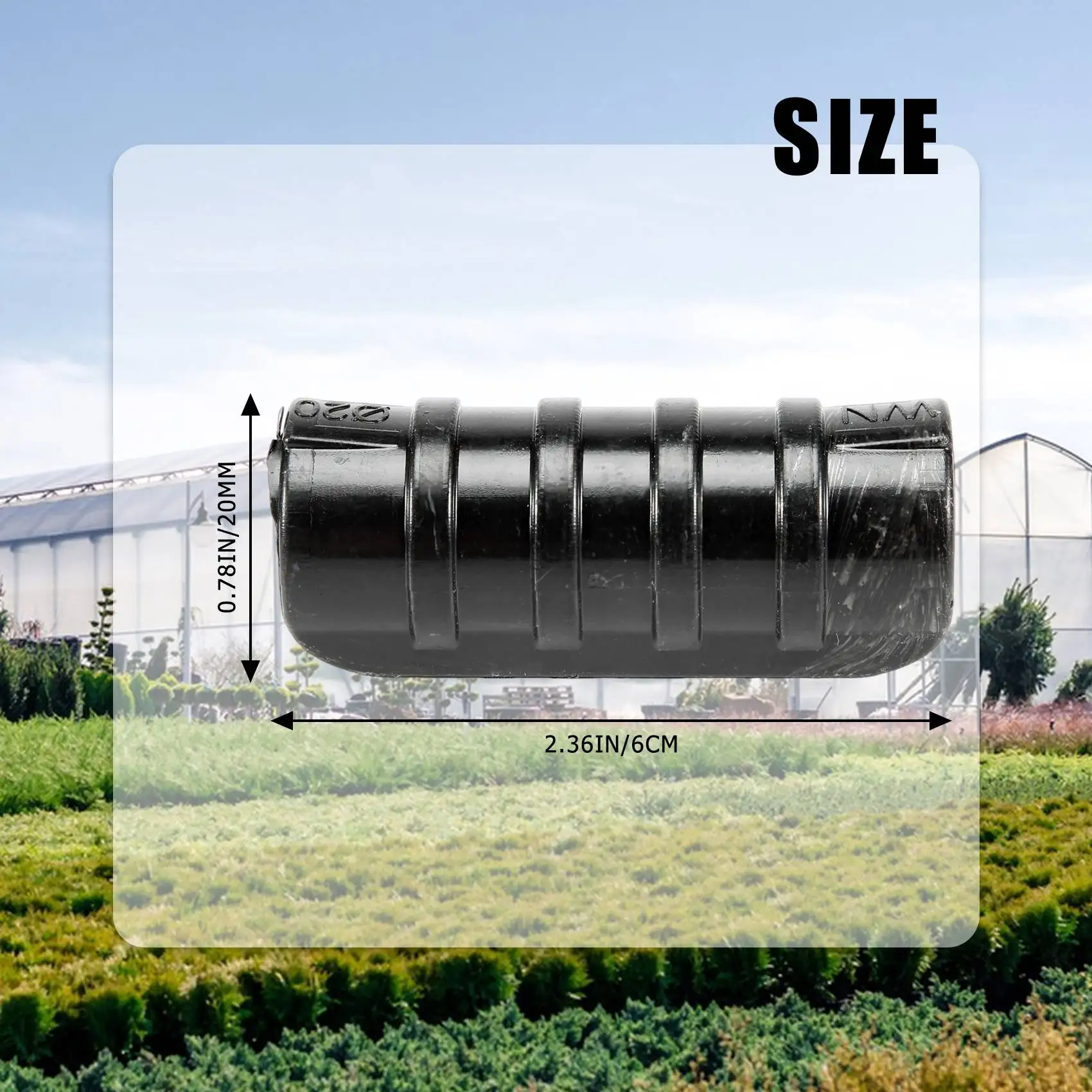 50PCS Schwarz Gewächshaus Kunststoff Film Rahmen Rohr Rohr und Film Clip Clamp Connector Kit Garten Werkzeug 20mm