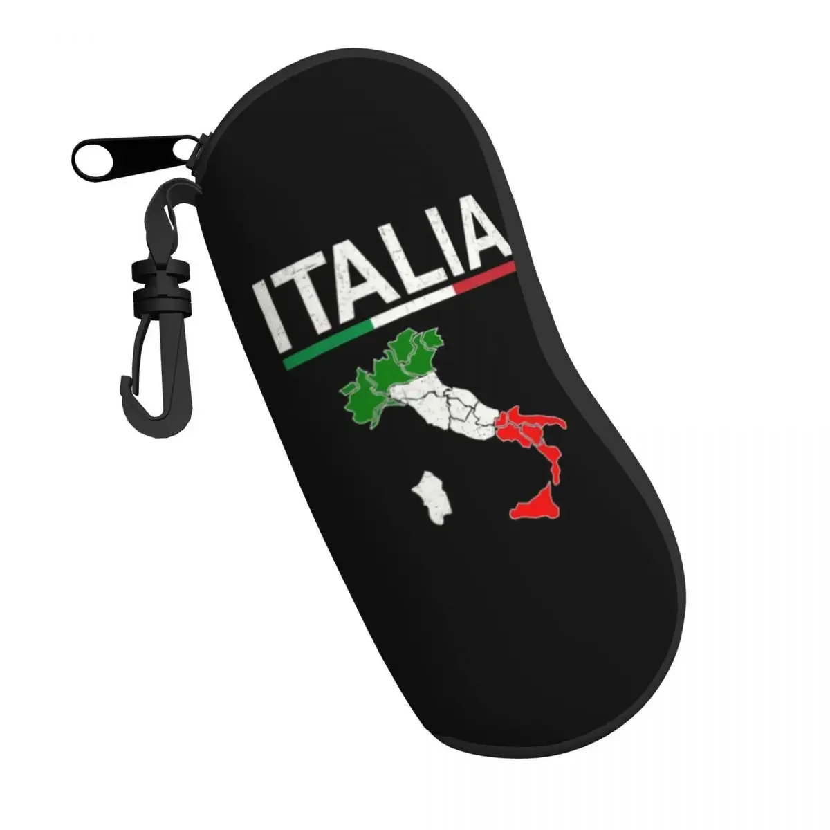 Italy Flag Italian Map Sunglasses Case Neoprene Zipper Patriotic Pride Shell Eyeglass Case Custom Protective Box For Glasses