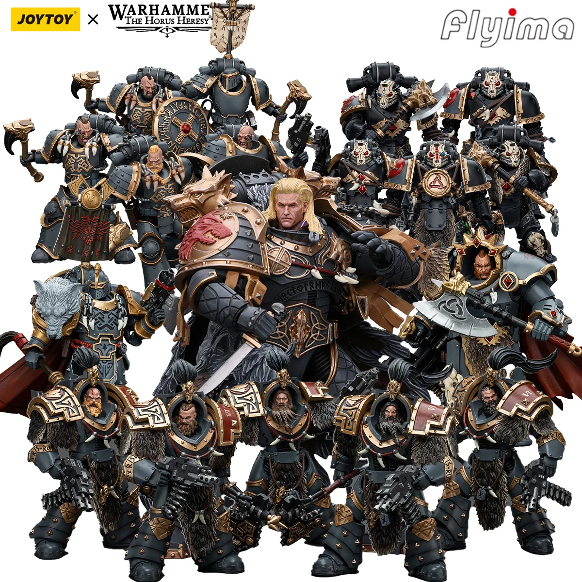 [IN STOCK] JOYTOY Warhammer 40K 1/18 Action Figures Ultramarines Sternguard Veteran Sergeant&Space Wolves Model Gift