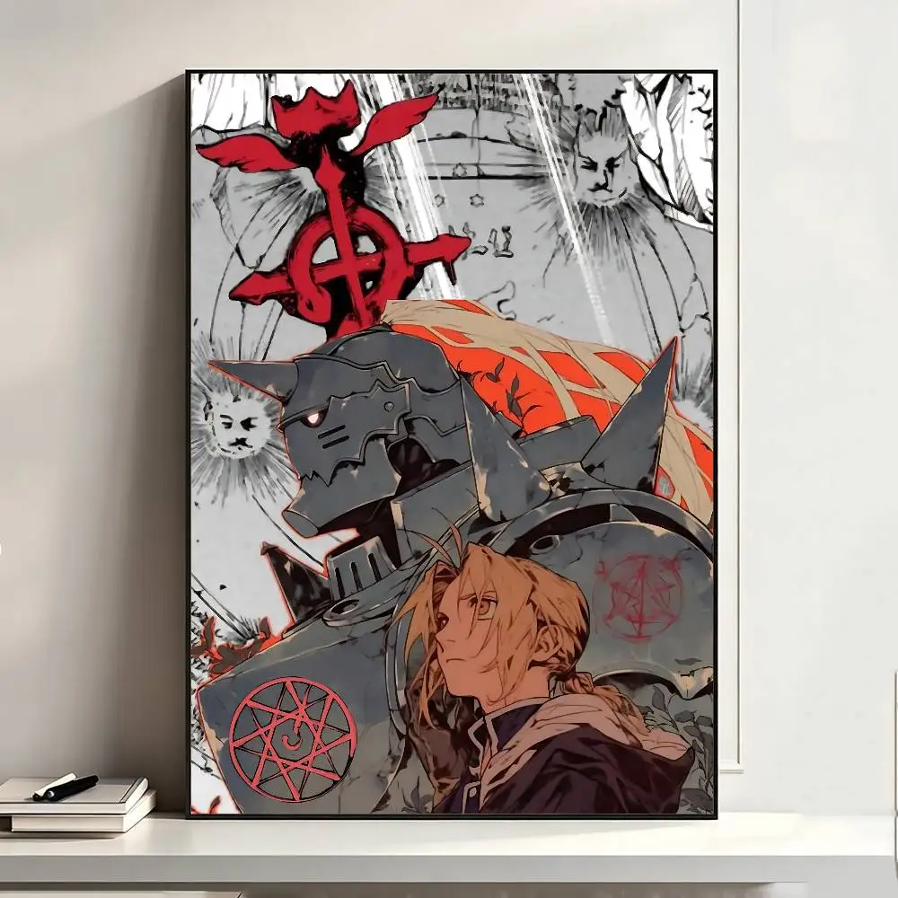 E-Edward E-Elric Poster Waterproof HD Wall Art Decal Self-Adhesive Aesthetic Decor For Home Living