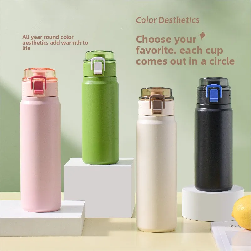 

Thermos cup 316 stainless steel outdoor sports male and female students portable water cup large capacity cup