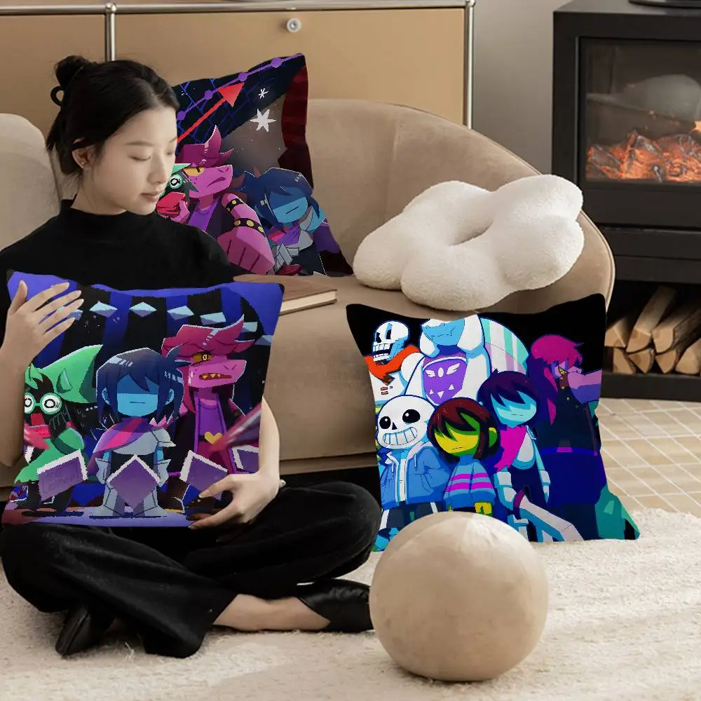 Game Deltarunes Pillowcase toon Gift Cushion Cover Bedroom Home Sofa Chair Seat Decor pillow case