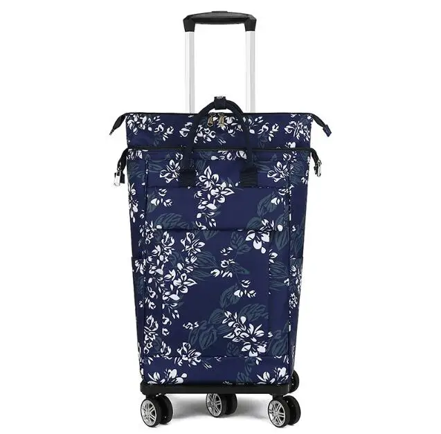 Waterproof new travel trolley bag short trip travel large capacity luggage bag spinner wheels folding 20 inch cloth travel Bag