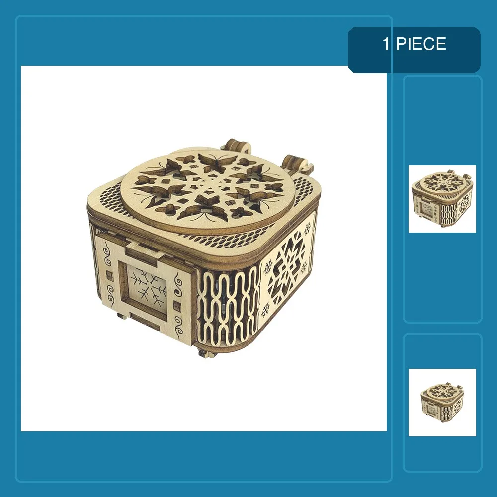 3D Wooden Puzzle Classical Octave Box Model Handmade DIY Assembly Educational Toy Jigsaw Model Building Kits