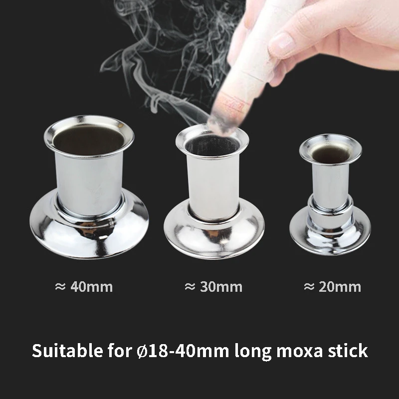 18-40mm Moxibustion Outfire Tool Moxa Extinguisher Base Stainless Steel Stand Holde