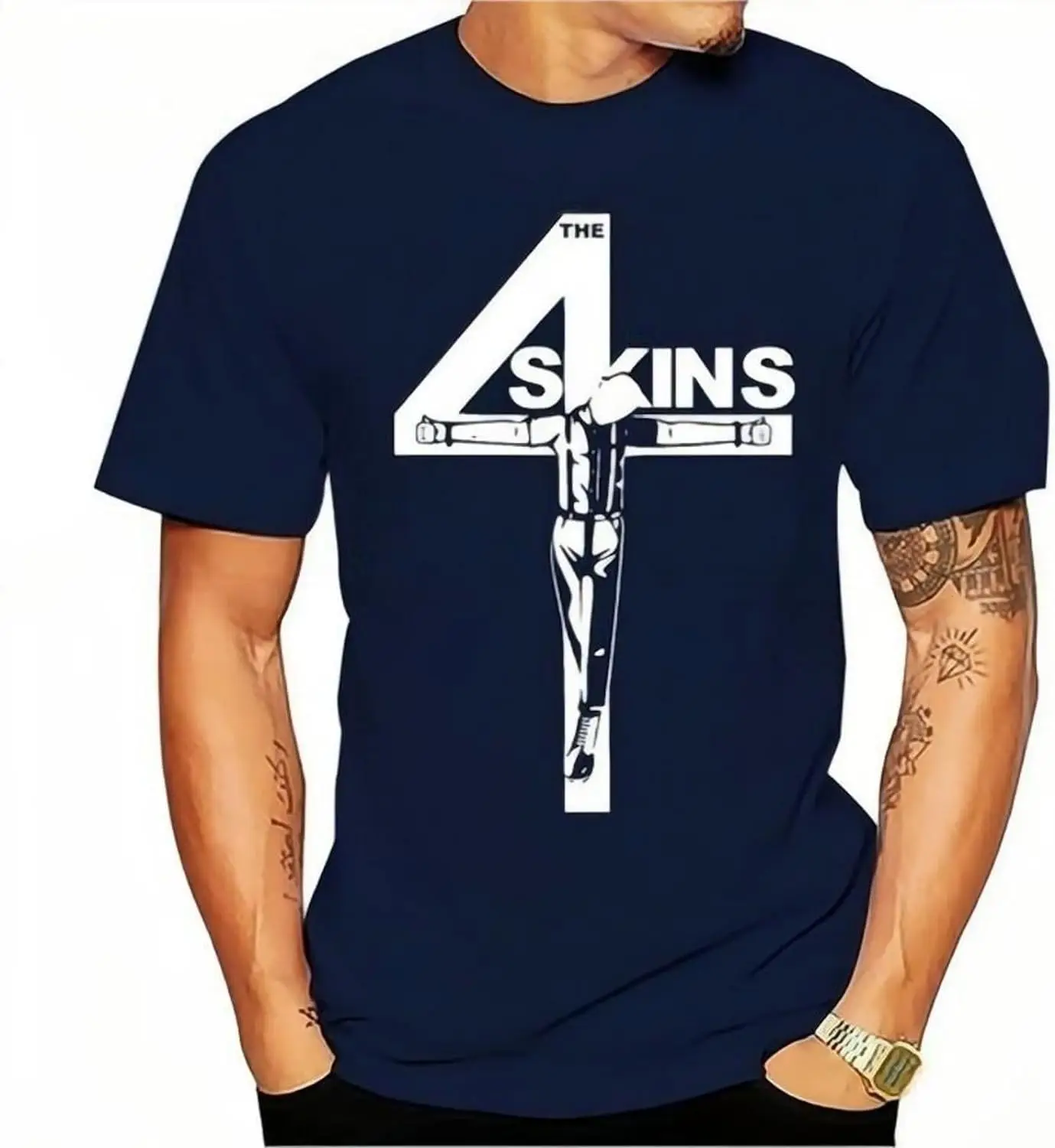 The 4 Skins Oi T Shirt UK Punk Streetpunk 4Skins Skinhead Male Teeshirt Summer Top Tees Man Brand Tee Shirt