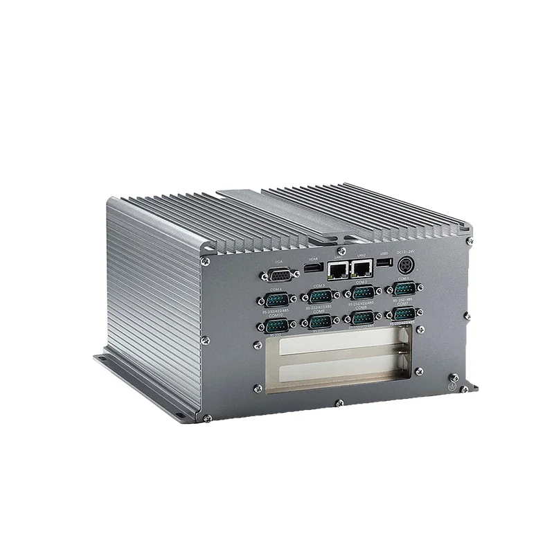 Fanless 1007U/1037U Embedded  Industrial Computer  Mini PC    2LAN 10COM  6USB With 2*PCIE X1  slot   Support Win XP OS
