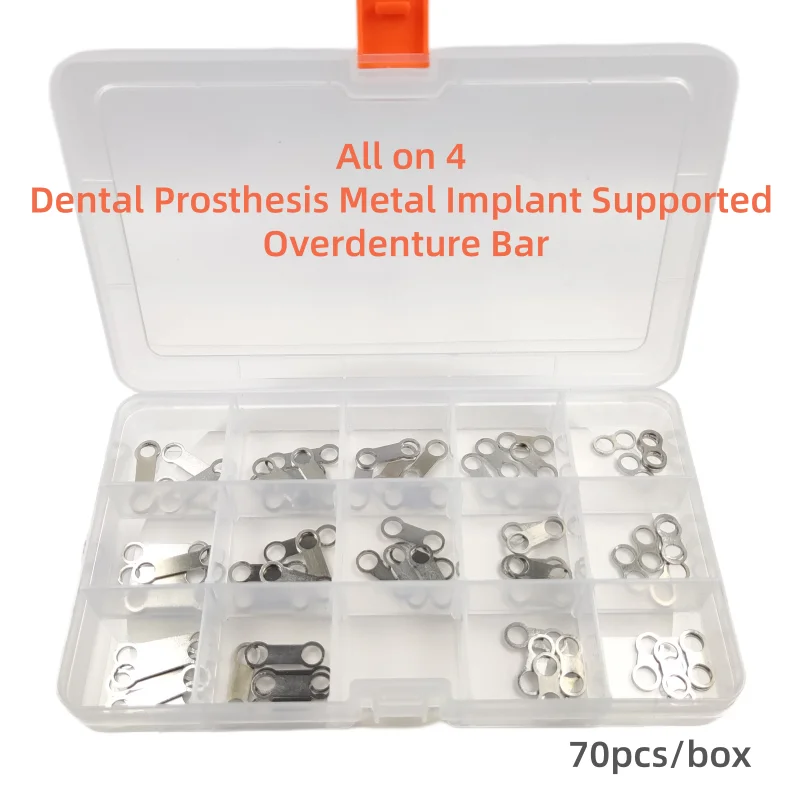 70Pcs/box All on 4 Dental Prosthesis Metal Implant Supported Overdenture Bar High Quality 304 Stainless Steel All on Four