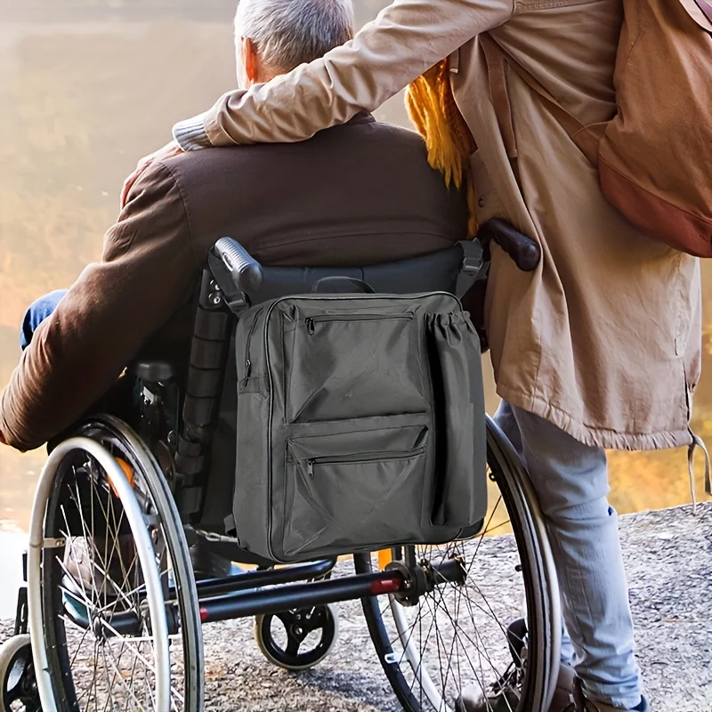 

Сумка для хранения большой емкости для инвалидных колясок и колясок — водонепроницаемый органайзер с несколькими карманами для предметов первой необходимости и инструментов