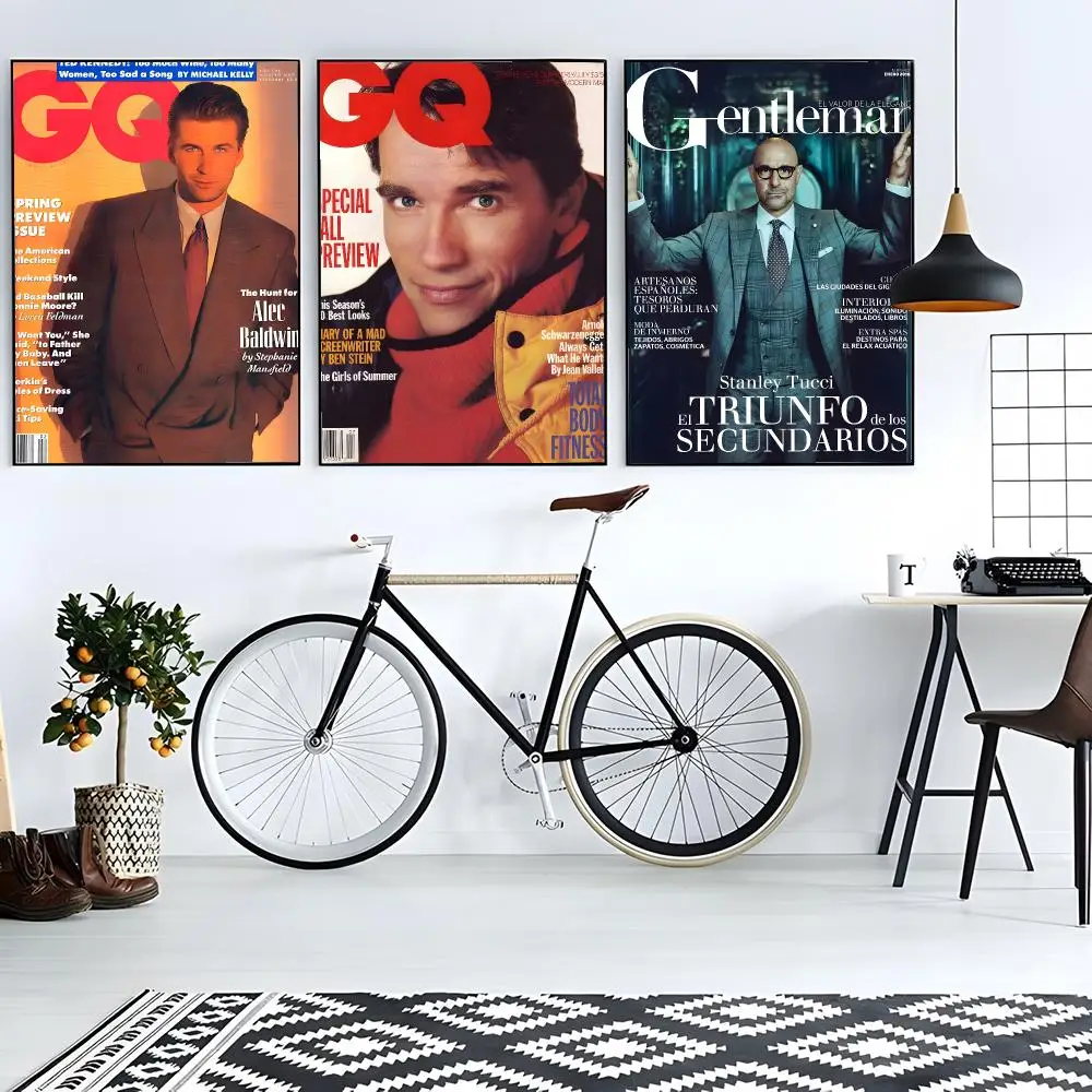GQ Magazine Fashion G-Gentlemen Quarterly Poster Classic Wall Art Home Decor Peel and Stick Unframed