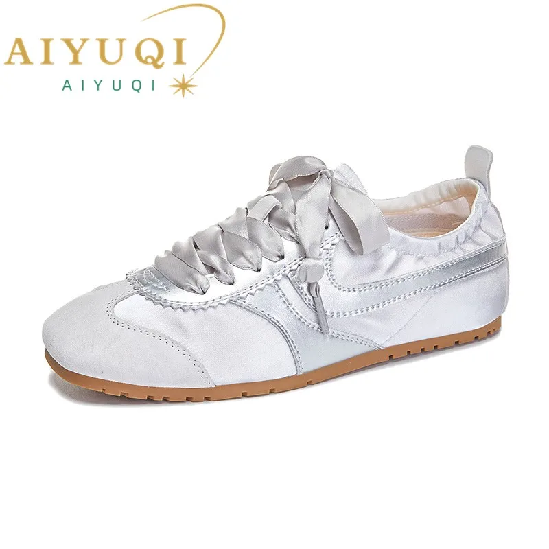 

AIYUQI Forrest Gump Shoes Female Genuine Leather 2024 Summer New Flat Women Sneakers Casual Ballet Der Training Shoes Women