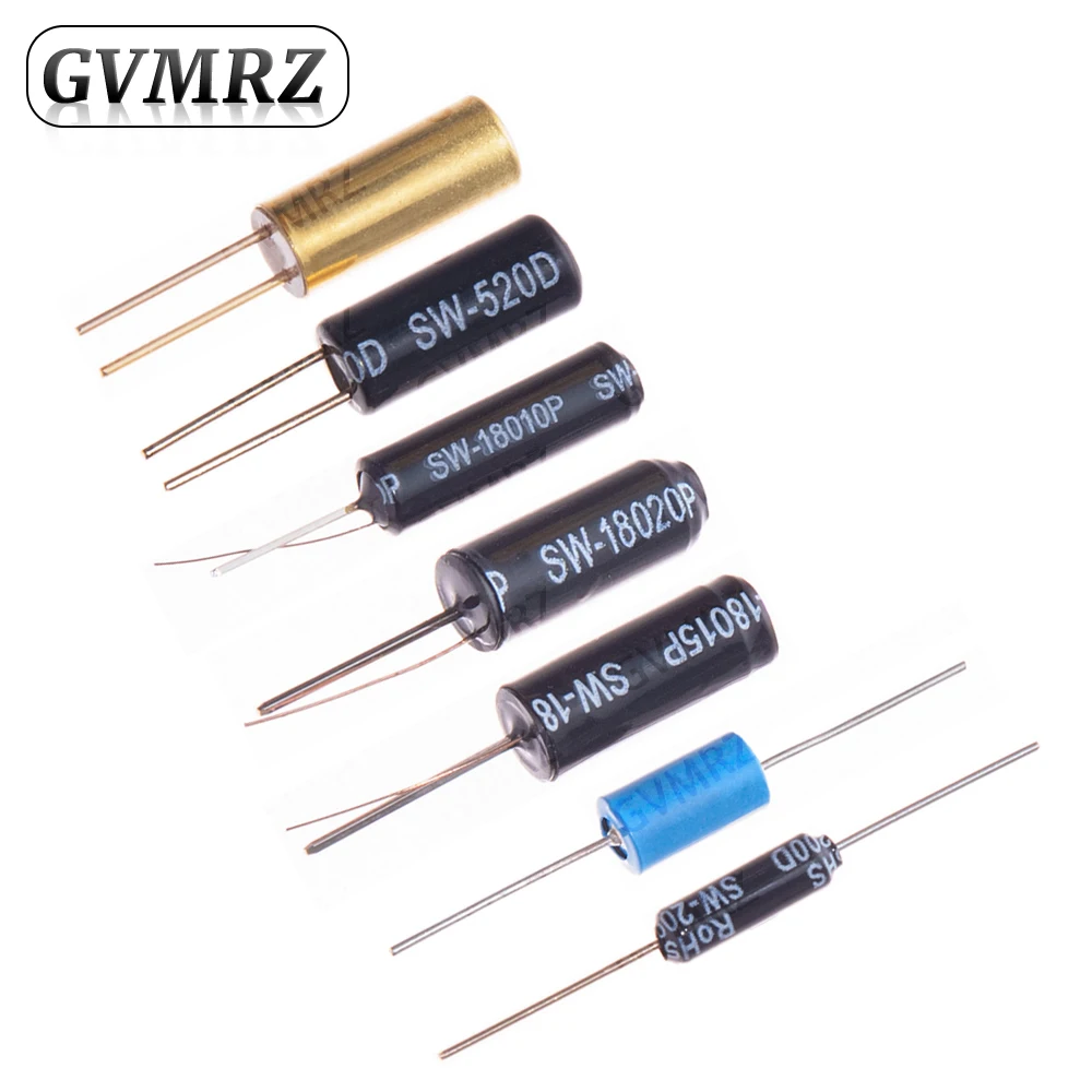 10PCS SW-200D/420/520D/18010P/18015P/18020P/58010P Highly Vibration Switch Ball Tilt Double bead Angle Spring Sensor