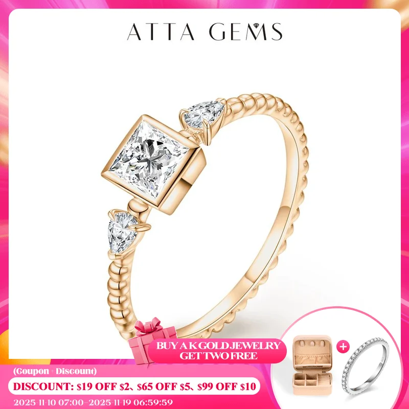 

Мужское и женское кольцо из серебра 925 пробы с муассанитом, 4 х4 мм