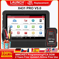 LAUNCH X431 PRO V5.0 OBD2 Car Scanner IMMO/Key Programming Auto Diagnostic Tool DBScar VII CANFD DOIP 37+ Resets ECU Coding Scan