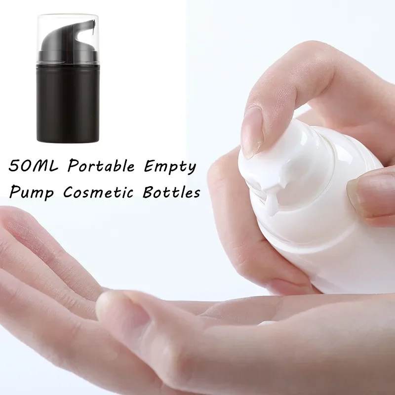 

50ML Portable Empty Perfume Bottles with Spray Elegant Airless Pump Cosmetic Bottle Travel Makeup Atomize