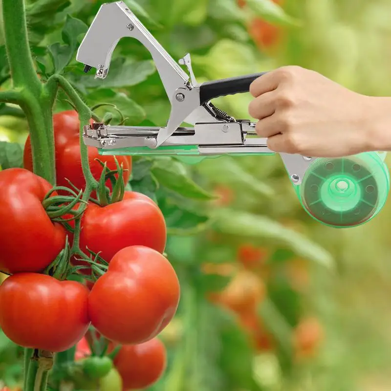 Legatrice per piante Macchina per legare piante di vite Legatrice per giardinaggio Tapetool Rilegatrice per piante con 15 rotoli di nastri S-taples e