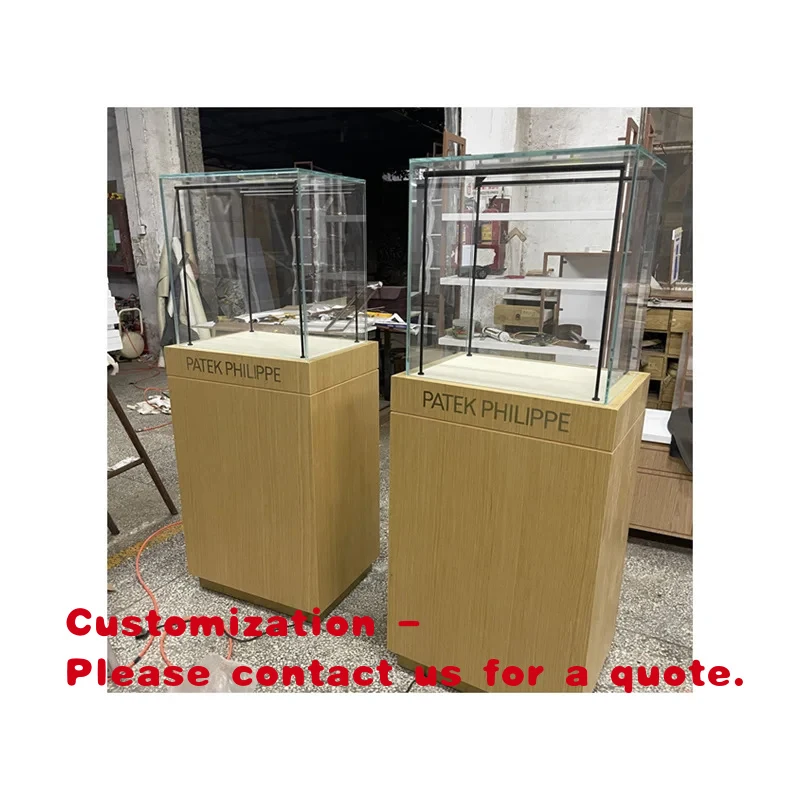 

custom.Luxury Watch Shop Glass Display Cabinet Custom High-end Wooden Jewelry Display Showcase High Cabinet Factory