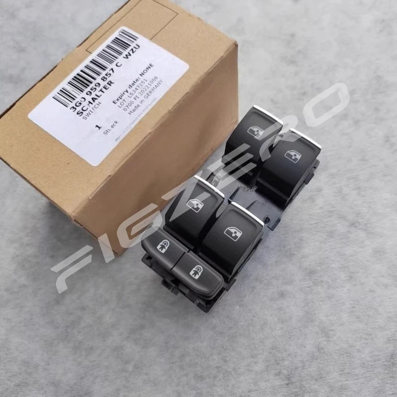 Front Left Window Regulator Switch Button 3G0 959 857 C for Volkswagen Touareg 2019-2024