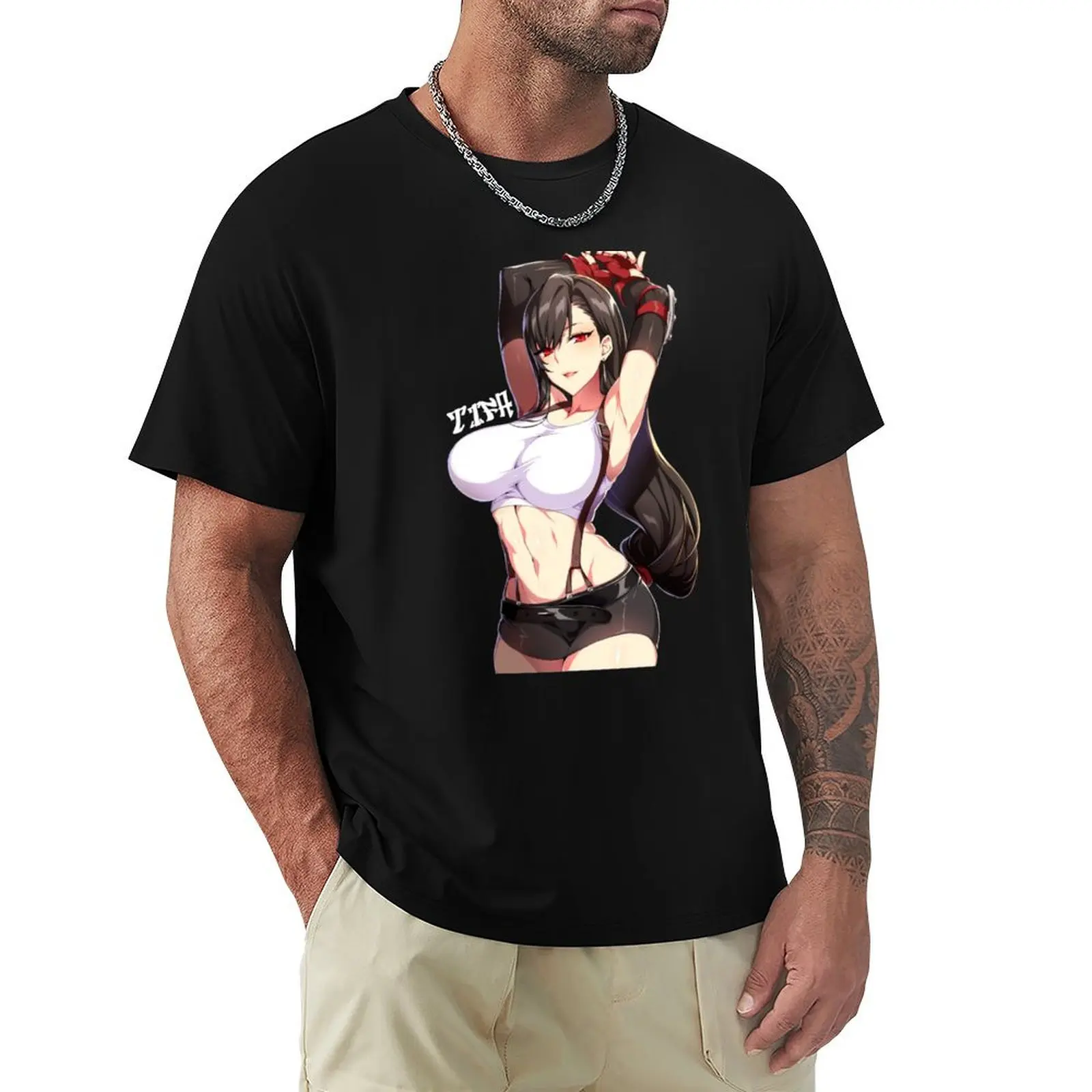 Tifa Lockhart Sexy FF7 Remake T-Shirt Summer Holiday Casual Tee