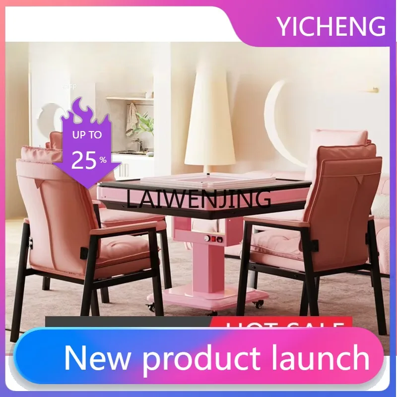 

LYY Pink Bass Mahjong Machine Automatic Household Double Drive Folding Mahjong Table