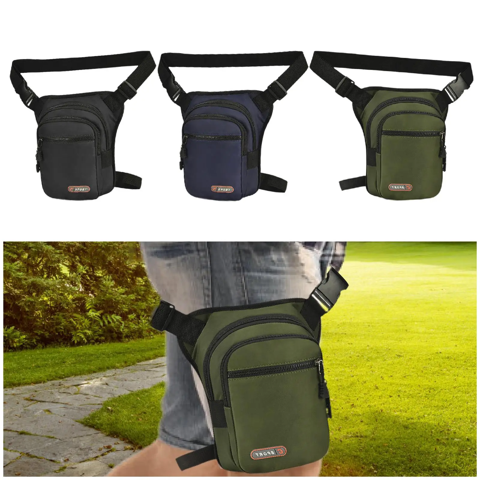 Multifuncional Drop Leg Bag, Lightweight Fanny Pack, Cintura Coxa, Bolsa para viagem de motocicleta Escalada Pesca Caminhada