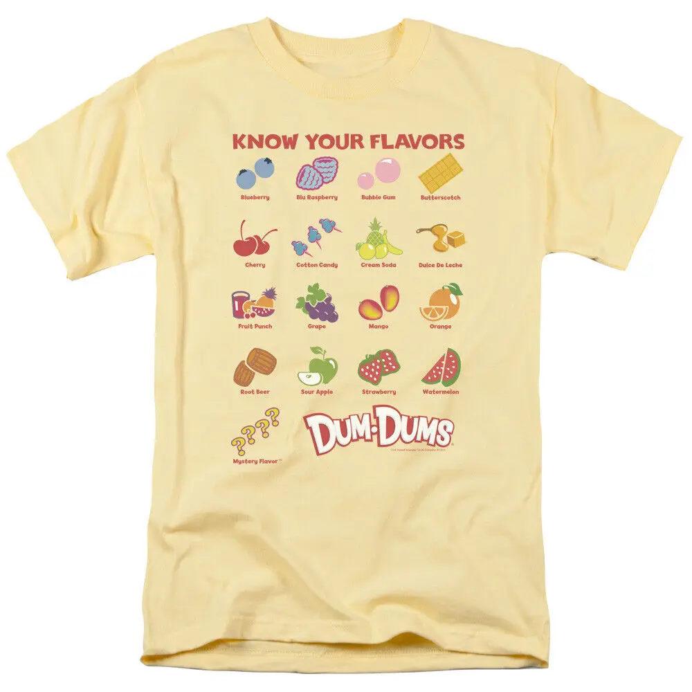 Dum Dums Flavors T Shirt Mens Licensed Sucker Lollipop Candy Banana