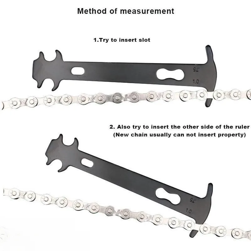 Fahrradketten-Reparatur-Werkzeug-Set (3 IN 1), einschließlich Fahrradkettenbrecher, Fahrrad-Gliederzange und Kettenprüfer, für 6/7/8/9/10/11S-Ketten – Detail 15