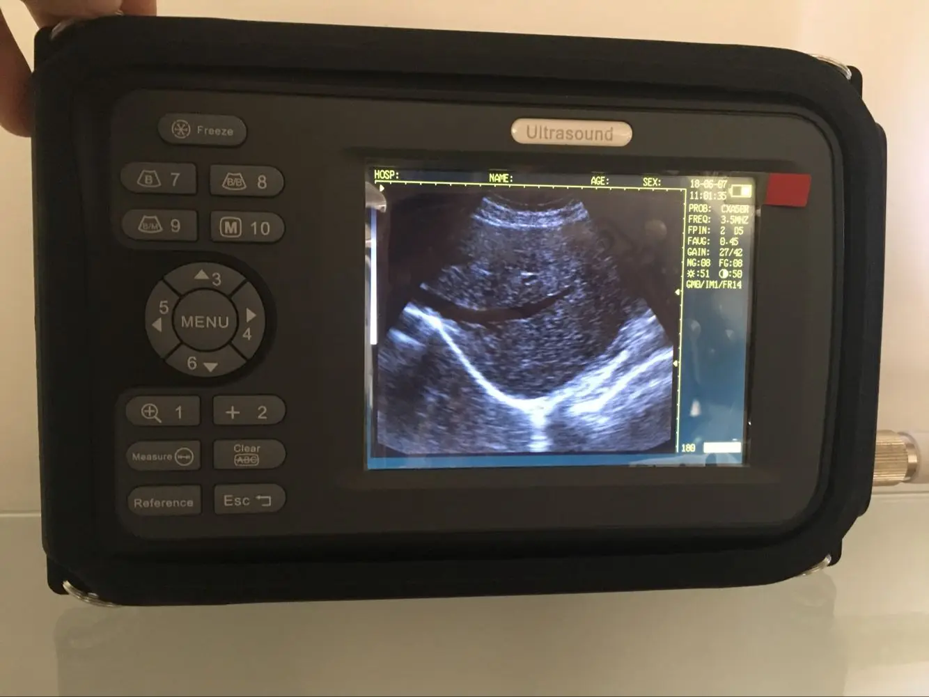 Plam Size Portable Ultrasound Scanner Veterinary Sheep Pregnancy Tests Sonar Machine Li-ion Online Technical Support 2 Years