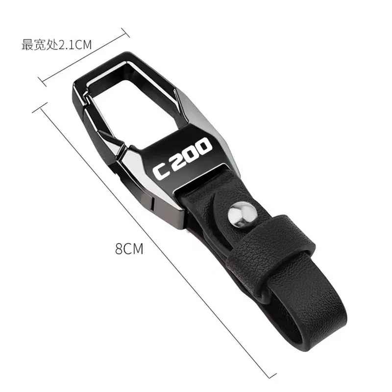 لمرسيدس بنز C200 W205 W204 اكسسوارات ديلوكس الجلود سيارة المفاتيح كيرينغ المفاتيح الحبل هدية المفاتيح