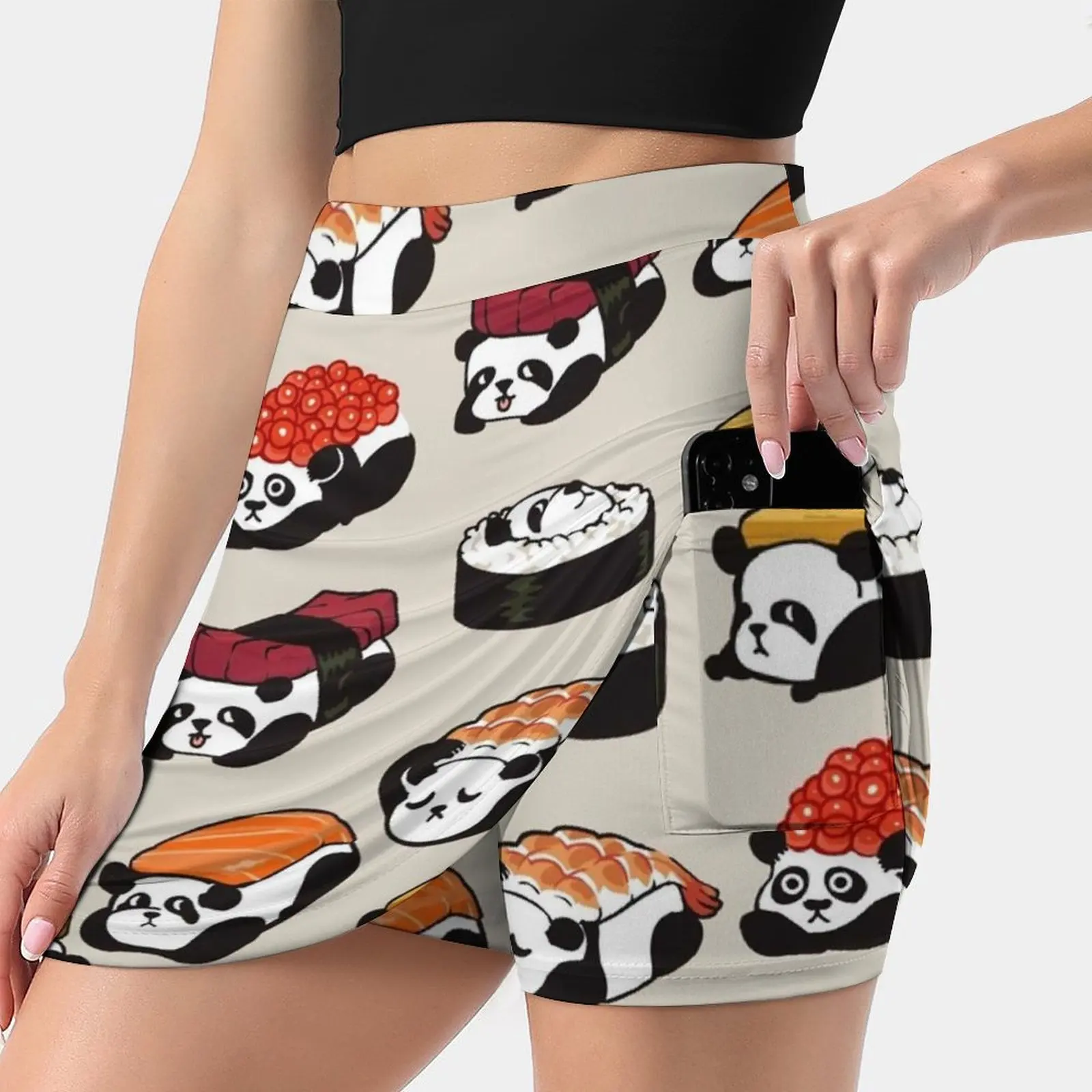 Sushi Panda Skirts Woman Fashion 2022 Pant Skirt Mini Skirts Office Short Skirt Panda Sushi