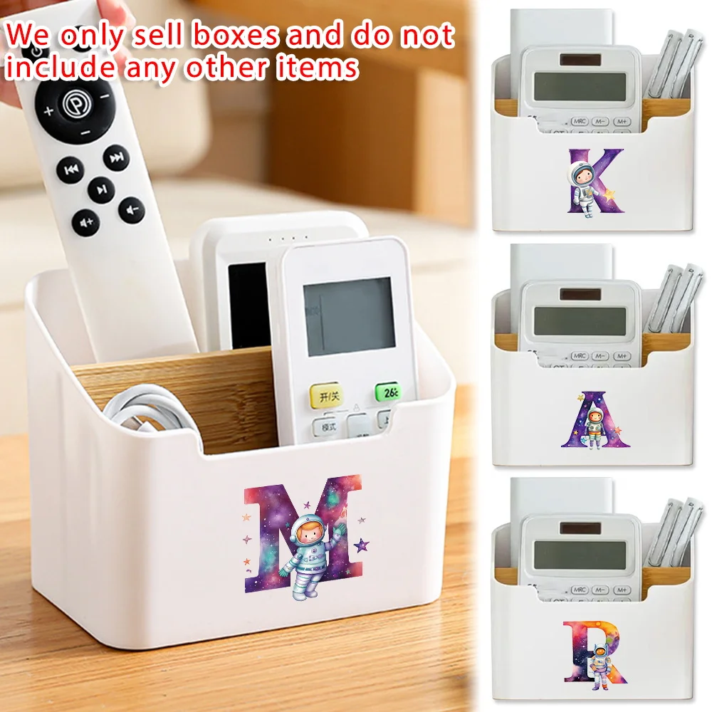 

Desktop Storage Durable Box Grid Containter Multipurpose Organizer Large Volume For Bedroom Livingroom Astronaut Letter Pattern