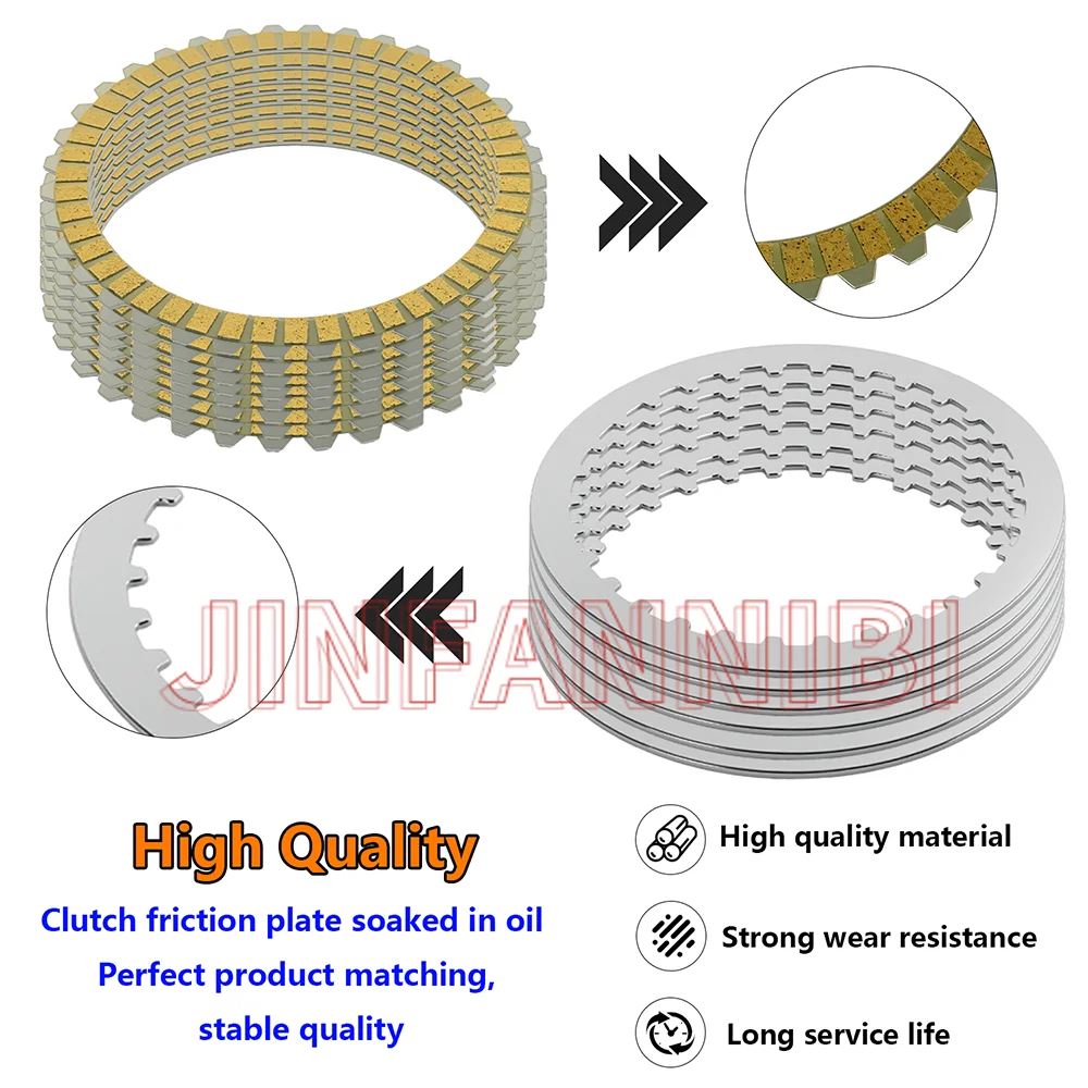 Clutch Friction Steel Hub Pressure Plate Kit for Harley Sportster 1200 1991-2020