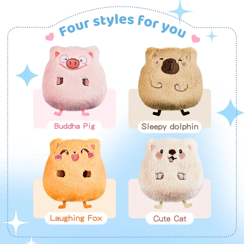 Urocza, miękka pluszowa puszka do pudru, wygodna, przyjazna dla skóry, z materiału flokowanego, gruba, duża puszka do pudru do nakładania pudru sypkiego i utrwalania makijażu.