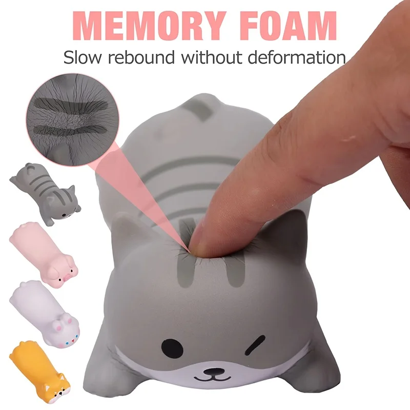 Suporte de Pulso Ergonômico de Espuma de Memória para Mouse com Design de Animal Fofo, Tapete de Mouse para Computador de Mesa e Escritório, Brinquedo de Descompressão