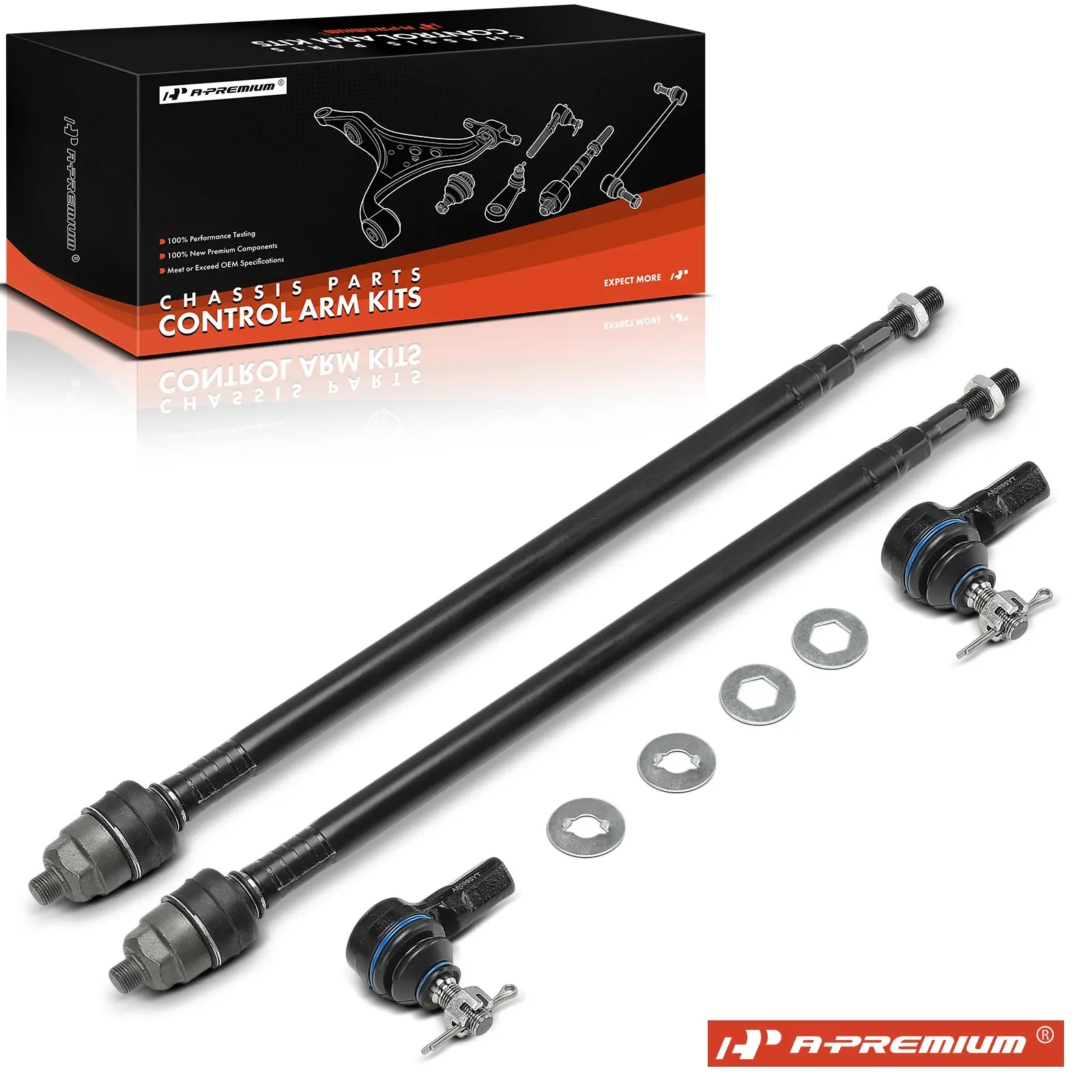 A-Premium 4x Front Inner & Outer Tie Rod End Kit for Honda Element 2007-2011
